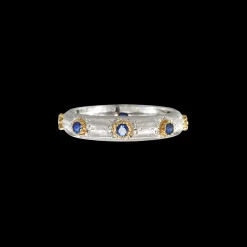 Buccellati MACRI POSITANO ETERNELLE IN WHITE AND YELLOW GOLD WITH SAPPHIRES