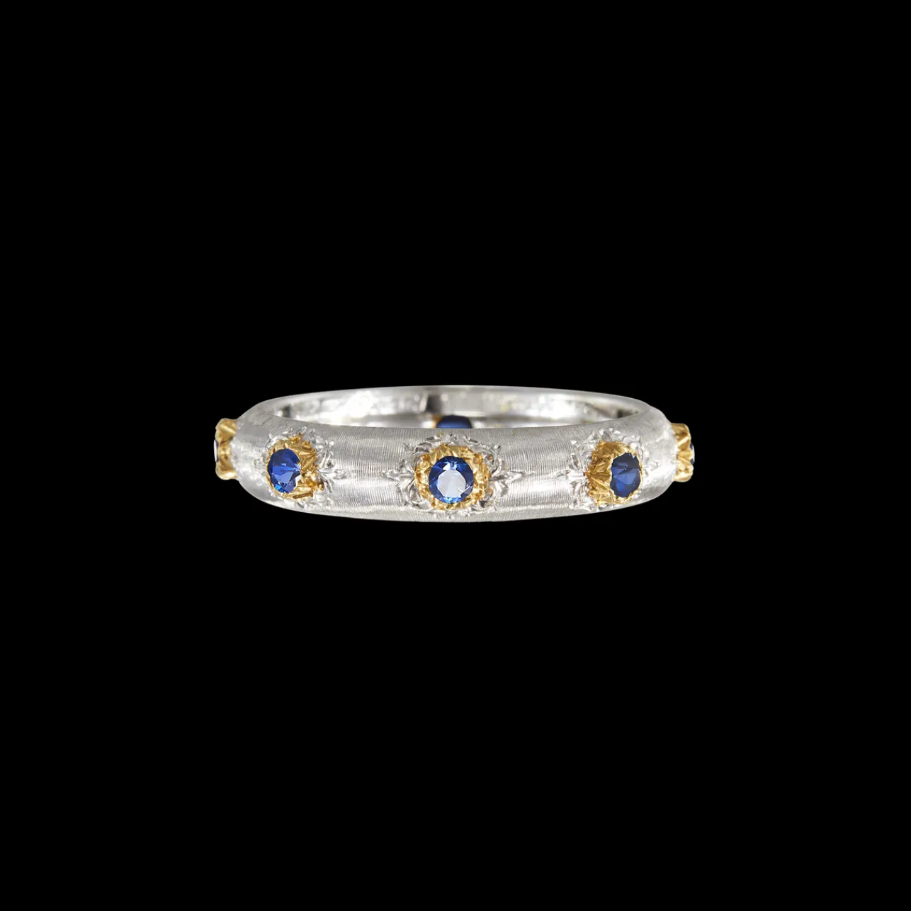 Buccellati MACRI POSITANO ETERNELLE IN WHITE AND YELLOW GOLD WITH SAPPHIRES
