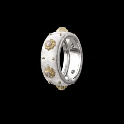 Buccellati MACRI WHITE AND YELLOW GOLD ETERNELLE RING