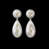 Buccellati MACRI WHITE AND YELLOW GOLD RIGATO EARRINGS