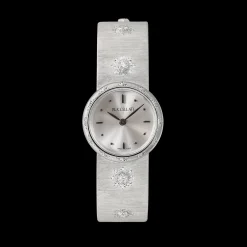 Buccellati MACRI WHITE GOLD RIGATO WATCH WITH DIAMONDS