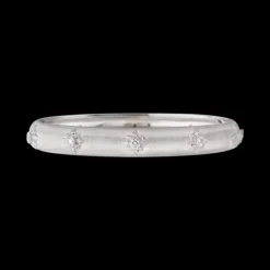Buccellati MACRI WHITE GOLD SET BOMBÉ BRACELET WITH DIAMONDS