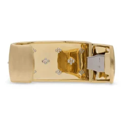 Buccellati MACRI YELLOW AND WHITE GOLD BRACELET WITH DIAMONDS