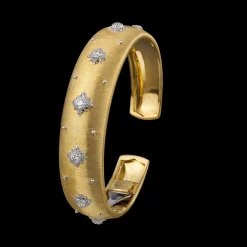 Buccellati MACRI YELLOW AND WHITE GOLD SET BRACELET WITH DIAMONDS