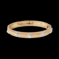 Buccellati MACRI YELLOW GOLD BOMBÉ BRACELET WITH DIAMONDS