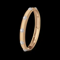 Buccellati MACRI YELLOW GOLD BOMBÉ BRACELET WITH DIAMONDS