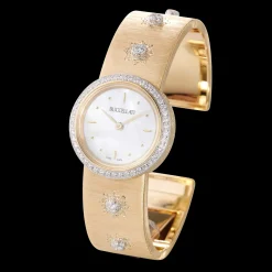 Buccellati MACRI YELLOW GOLD RIGATO WATCH WITH DIAMONDS