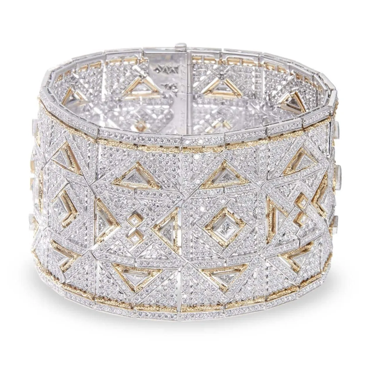 Buccellati MOSAICO WHITE AND YELLOW GOLD BRACELET