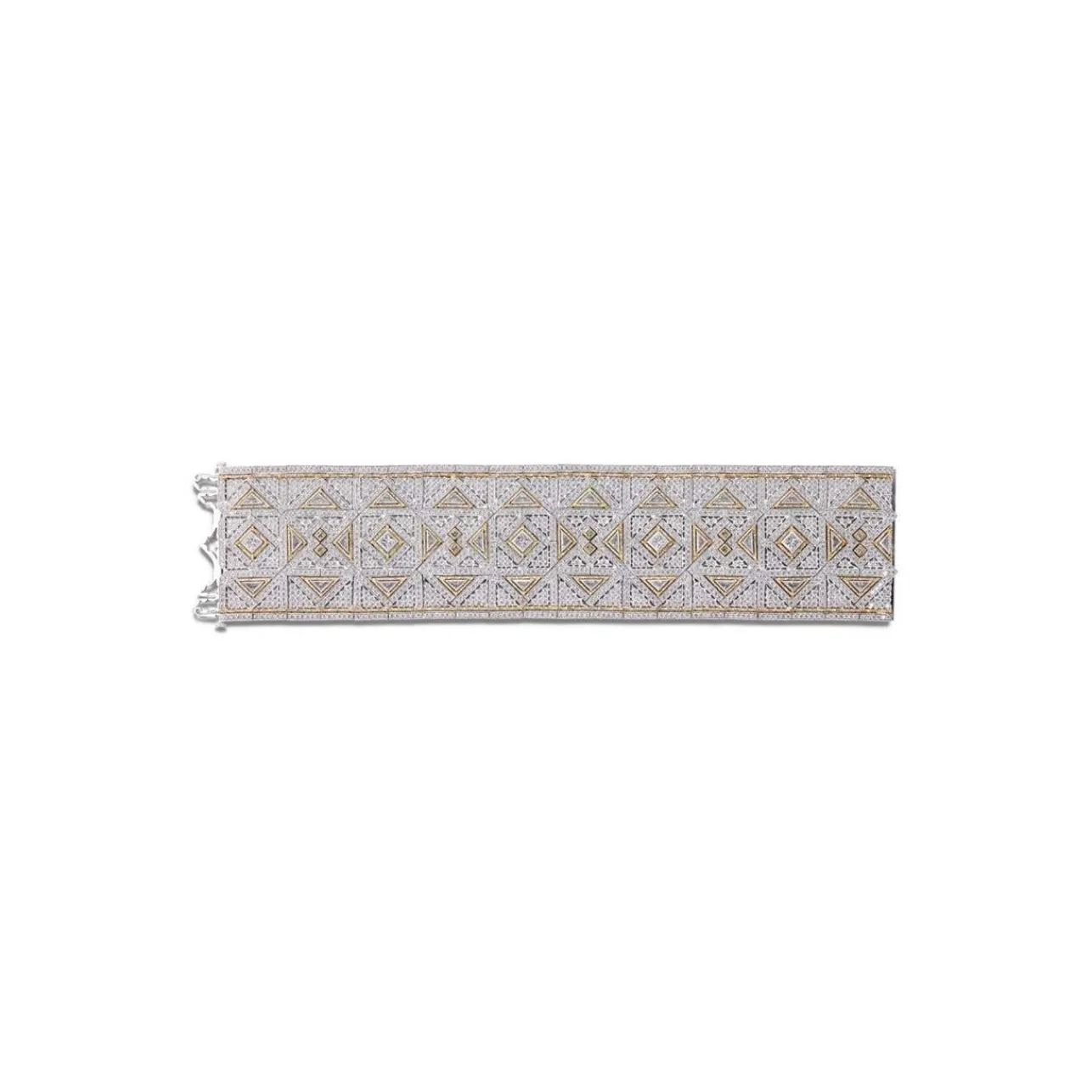 Buccellati MOSAICO WHITE AND YELLOW GOLD BRACELET