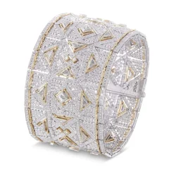 Buccellati MOSAICO WHITE AND YELLOW GOLD BRACELET