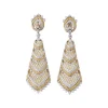 Buccellati MOSAICO WHITE AND YELLOW GOLD EARRINGS WITH DIAMONDS
