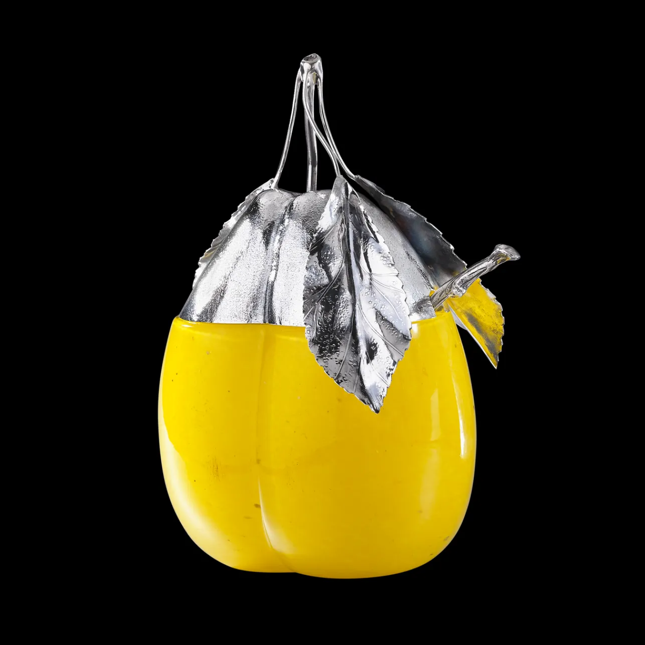 Buccellati MURANO GLASS YELLOW PLUM JAM JAR