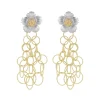 Buccellati OLIMPIA YELLOW AND WHITE GOLD EARRINGS