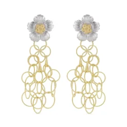 Buccellati OLIMPIA YELLOW AND WHITE GOLD EARRINGS