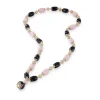 Buccellati OMBELICALI YELLOW AND WHITE GOLD NECKLACE WITH ONYX
