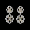 Buccellati OPERA FULL PAVE' WHITE AND YELLOW GOLD SET EARRINGS WITH DIAMONDS