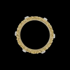 Buccellati OPERA FULL PAVE' WHITE AND YELLOW GOLD ETERNELLE RING