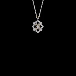 Buccellati OPERA FULL PAVE' WHITE AND YELLOW GOLD PENDANT