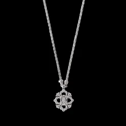 Buccellati OPERA FULL PAVE' WHITE GOLD SET PENDANT WITH DIAMONDS