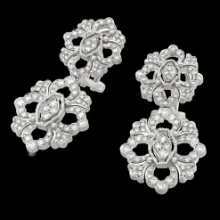 Buccellati OPERA FULL PAVE' WHITE GOLD SET EARRINGS WITH DIAMONDS
