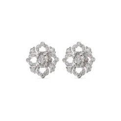 Buccellati OPERA FULL PAVE' WHITE GOLD EARRINGS WITH DIAMONDS