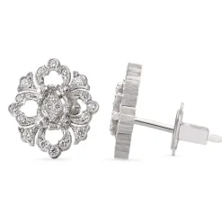Buccellati OPERA FULL PAVE' WHITE GOLD EARRINGS WITH DIAMONDS