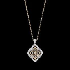 Buccellati OPERA GALILEO WHITE AND YELLOW GOLD PENDANT