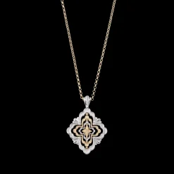 Buccellati OPERA GALILEO WHITE AND YELLOW GOLD PENDANT