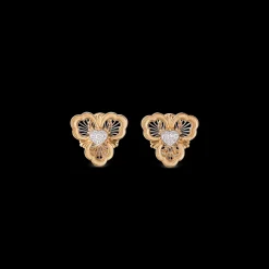 Buccellati OPERA TULLE EARRINGS IN YELLOW AND WHITE GOLD WITH DIAMONDS