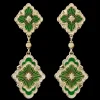 Buccellati OPERA TULLE GOLD PENDANT EARRINGS WITH BORDERS SET WITH DIAMONDS
