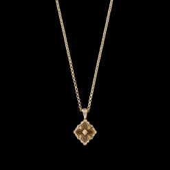 Buccellati OPERA TULLE PENDANT IN YELLOW GOLD WITH ONYX