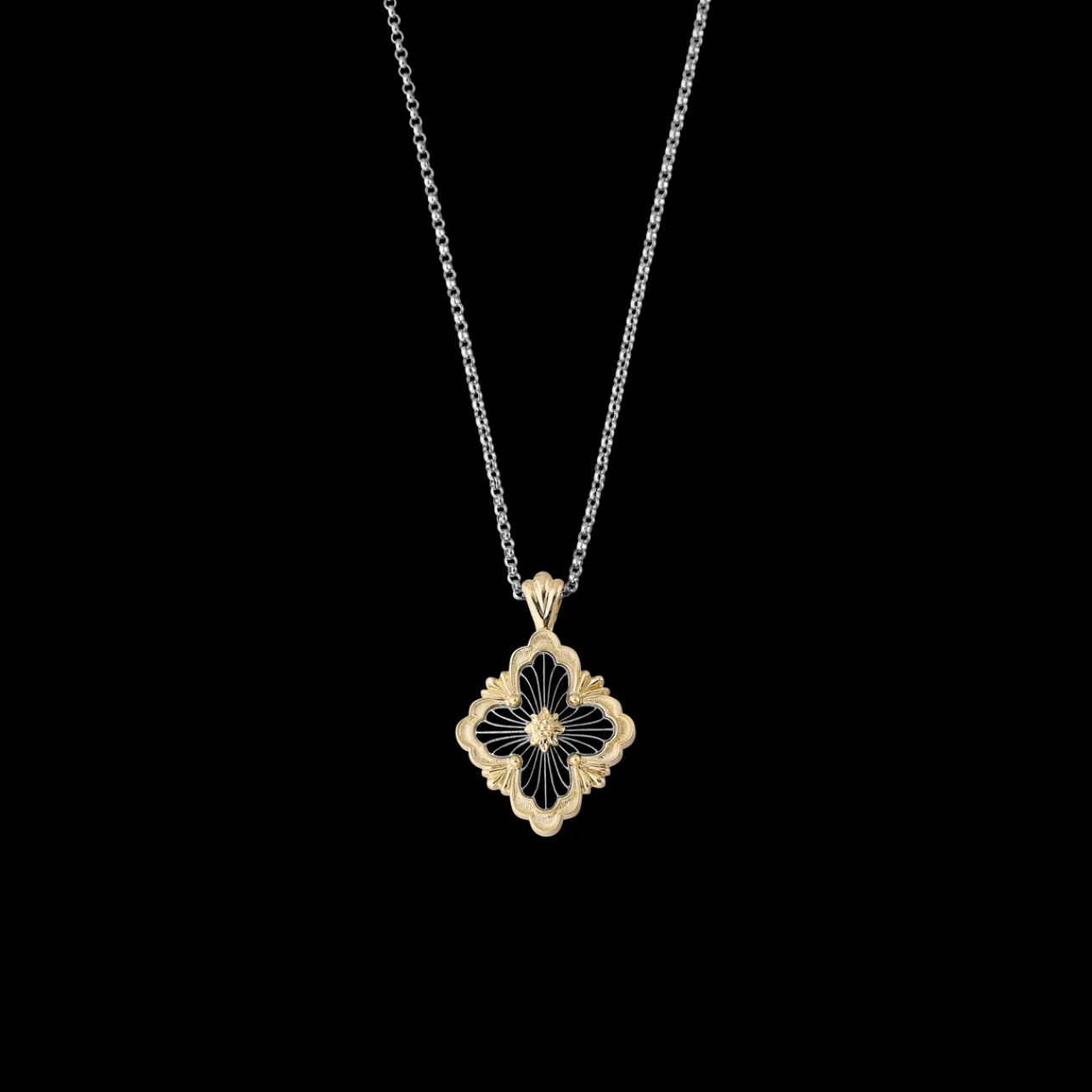Buccellati OPERA TULLE PENDANT IN YELLOW AND WHITE GOLD
