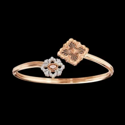 Buccellati OPERA TULLE PINK AND WHITE GOLD BRACELET WITH ONYX