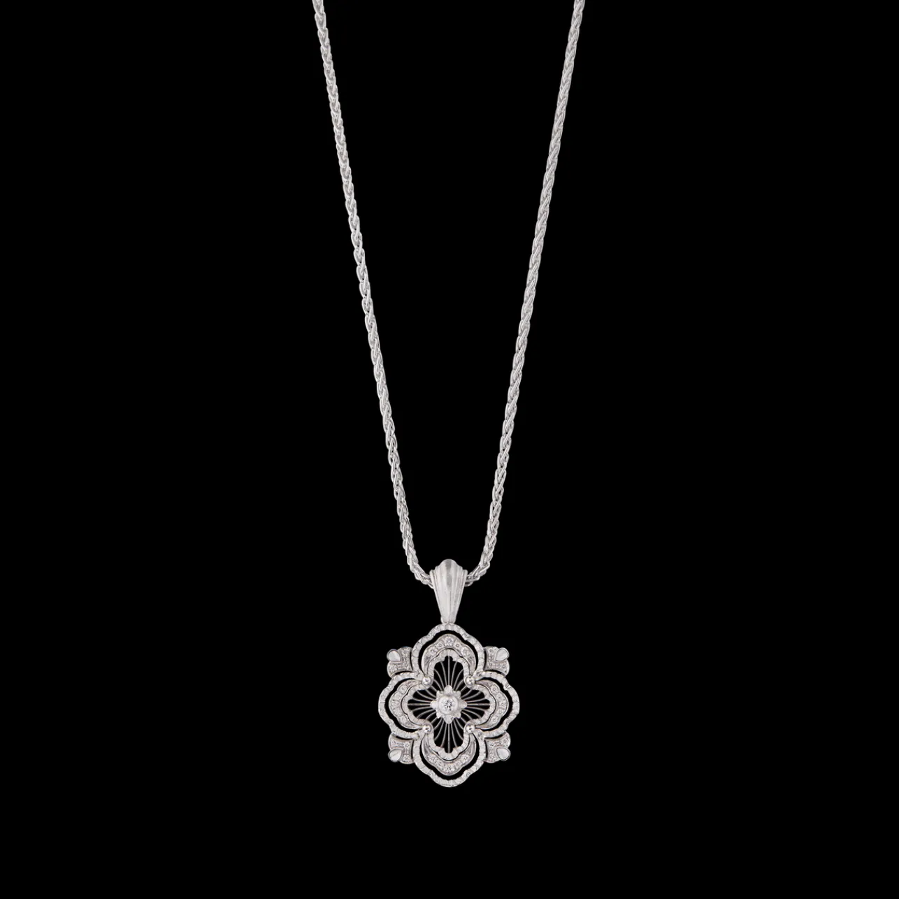 Buccellati OPERA TULLE WHITE GOLD AND DIAMONDS PREMIUM PENDANT