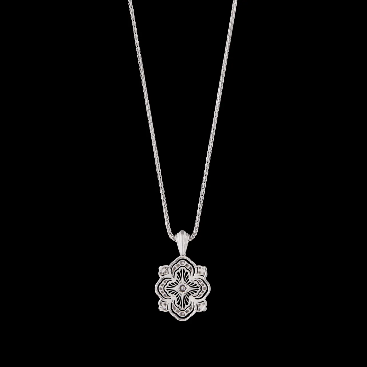 Buccellati OPERA TULLE WHITE GOLD AND DIAMONDS PREMIUM PENDANT