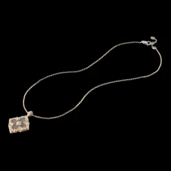 Buccellati OPERA TULLE YELLOW AND WHITE GOLD MAXI PENDANT