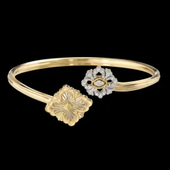 Buccellati OPERA TULLE YELLOW AND WHITE GOLD BRACELET WITH MOTHER OF PEARL