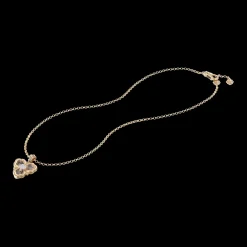 Buccellati OPERA TULLE YELLOW AND WHITE GOLD HEART PENDANT WITH DIAMONDS