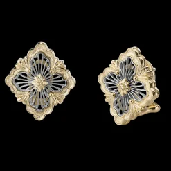 Buccellati OPERA TULLE YELLOW AND WHITE GOLD EARRINGS