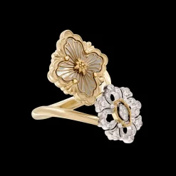 Buccellati OPERA TULLE YELLOW AND WHITE GOLD RING
