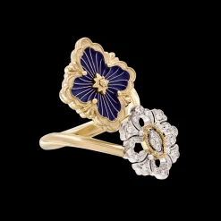 Buccellati OPERA TULLE YELLOW AND WHITE GOLD RING