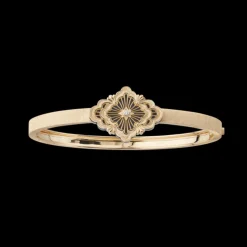 Buccellati OPERA TULLE YELLOW GOLD BRACELET WITH ONYX AND CENTRAL DIAMOND