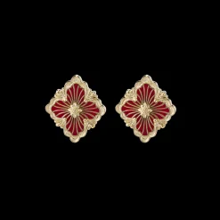 Buccellati OPERA TULLE YELLOW GOLD BUTTON EARRINGS