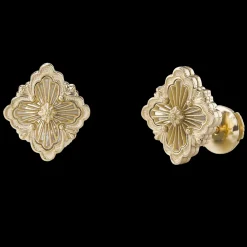 Buccellati OPERA TULLE YELLOW GOLD EARRINGS WITH MOTHER OF PEARL
