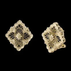 Buccellati OPERA TULLE YELLOW GOLD EARRINGS WITH CENTERING MORETTE