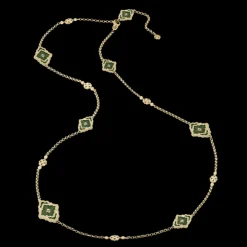 Buccellati OPERA TULLE YELLOW GOLD NECKLACE WITH ROUND DIAMONDS