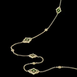 Buccellati OPERA TULLE YELLOW GOLD NECKLACE WITH ROUND DIAMONDS