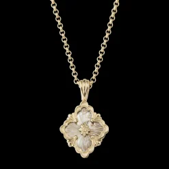 Buccellati OPERA TULLE YELLOW GOLD PENDANT WITH MOTHER OF PEARL
