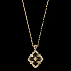 Buccellati OPERA TULLE YELLOW GOLD PENDANT WITH ONYX