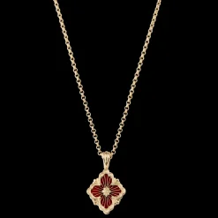 Buccellati OPERA TULLE YELLOW GOLD PENDANT WITH LOGO ELEMENT